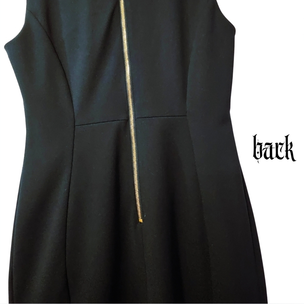 CALVIN KLEIN navy blue sleeveless midi dress size 10 - Picture 4 of 5
